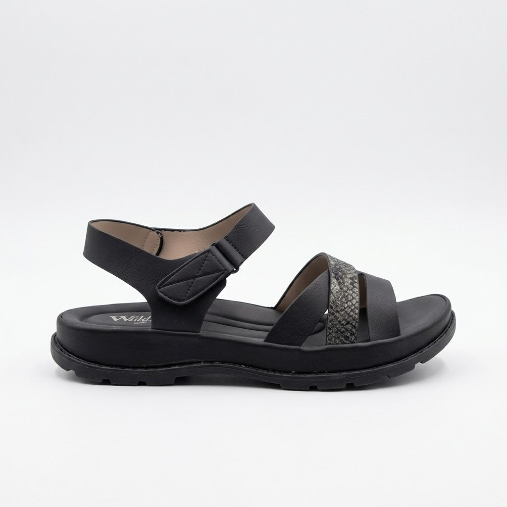 Why Python Comfort Sandal Black