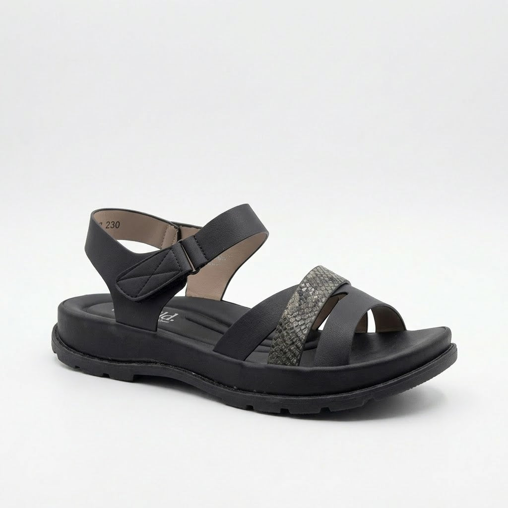 Why Python Comfort Sandal Black