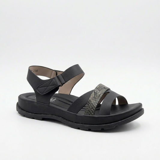 Why Python Comfort Sandal Black