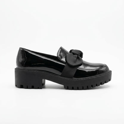 Missi Missi Platform Bow Loafer Black