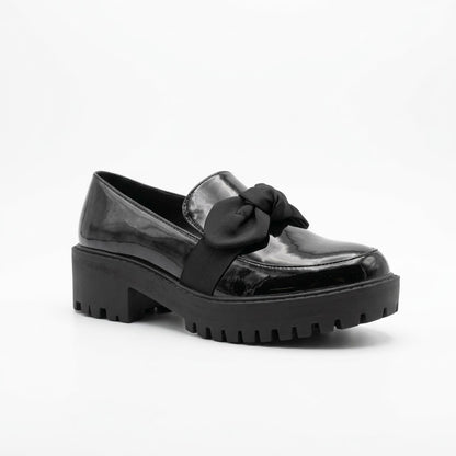 Missi Missi Platform Bow Loafer Black