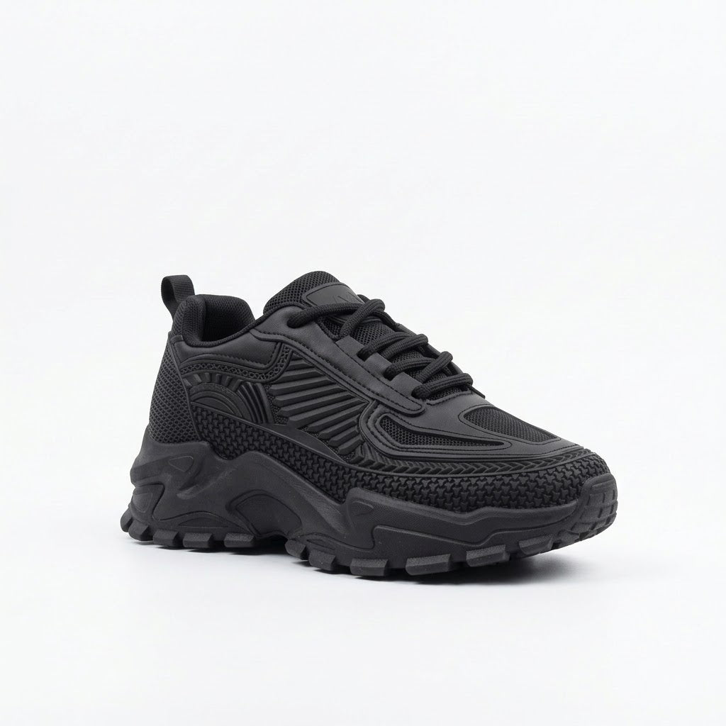 K*7 Youths Ethan Sneaker Black Mono