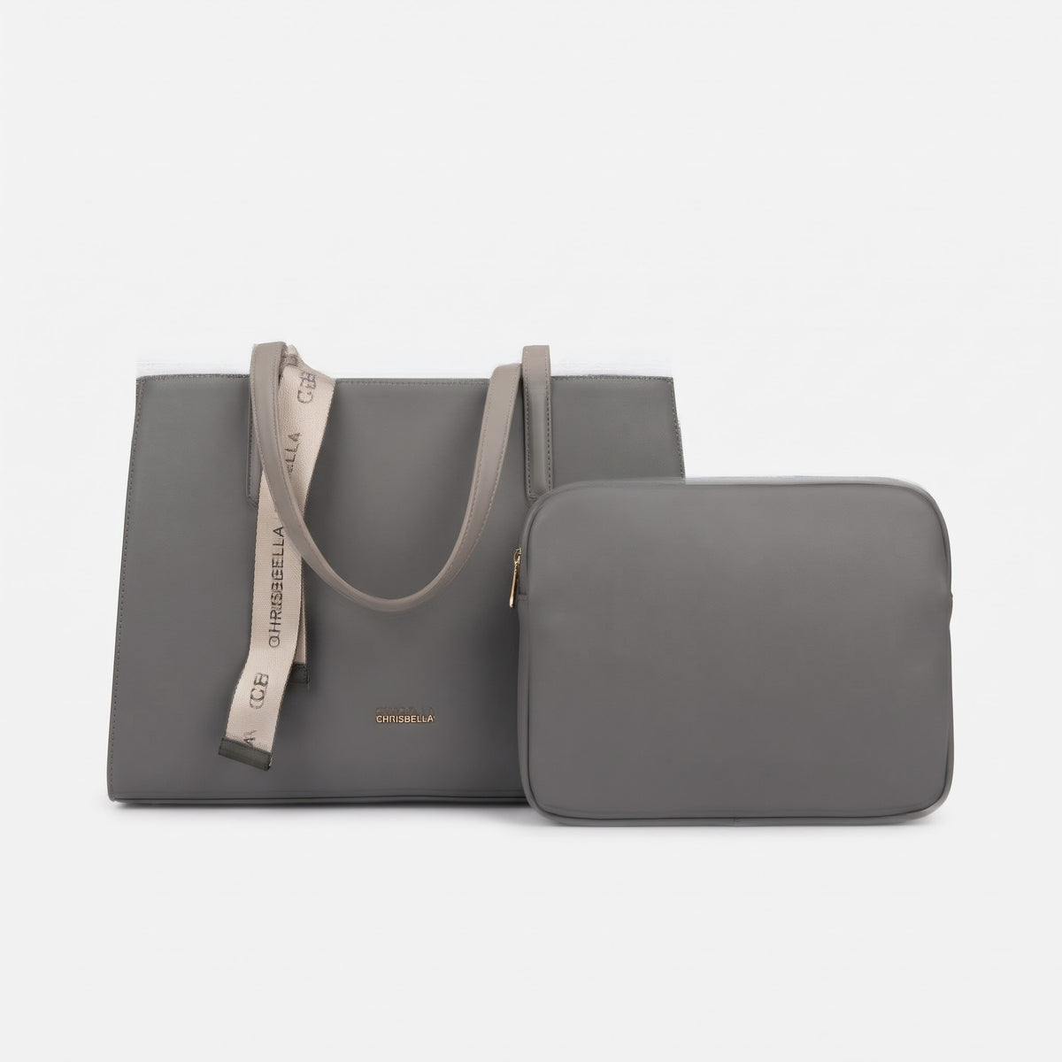 Chrisbella Label Handbag Grey