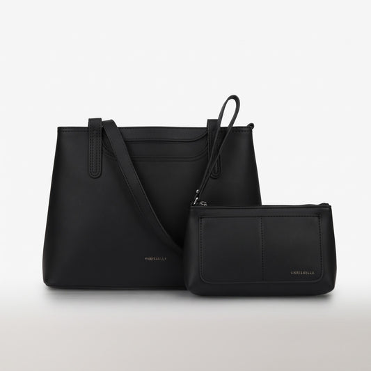 Chrisbella Plain Handbag Black