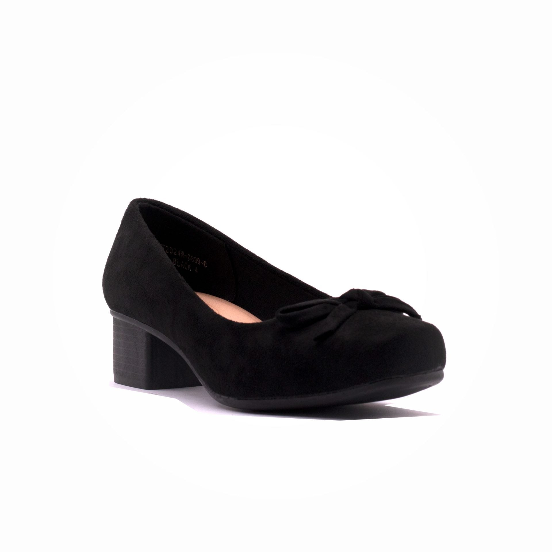 Why Noir Suede Bow Court