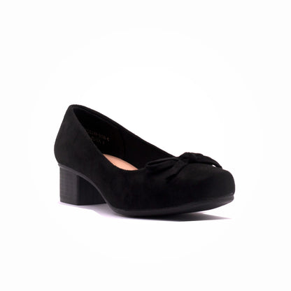 Why Noir Suede Bow Court