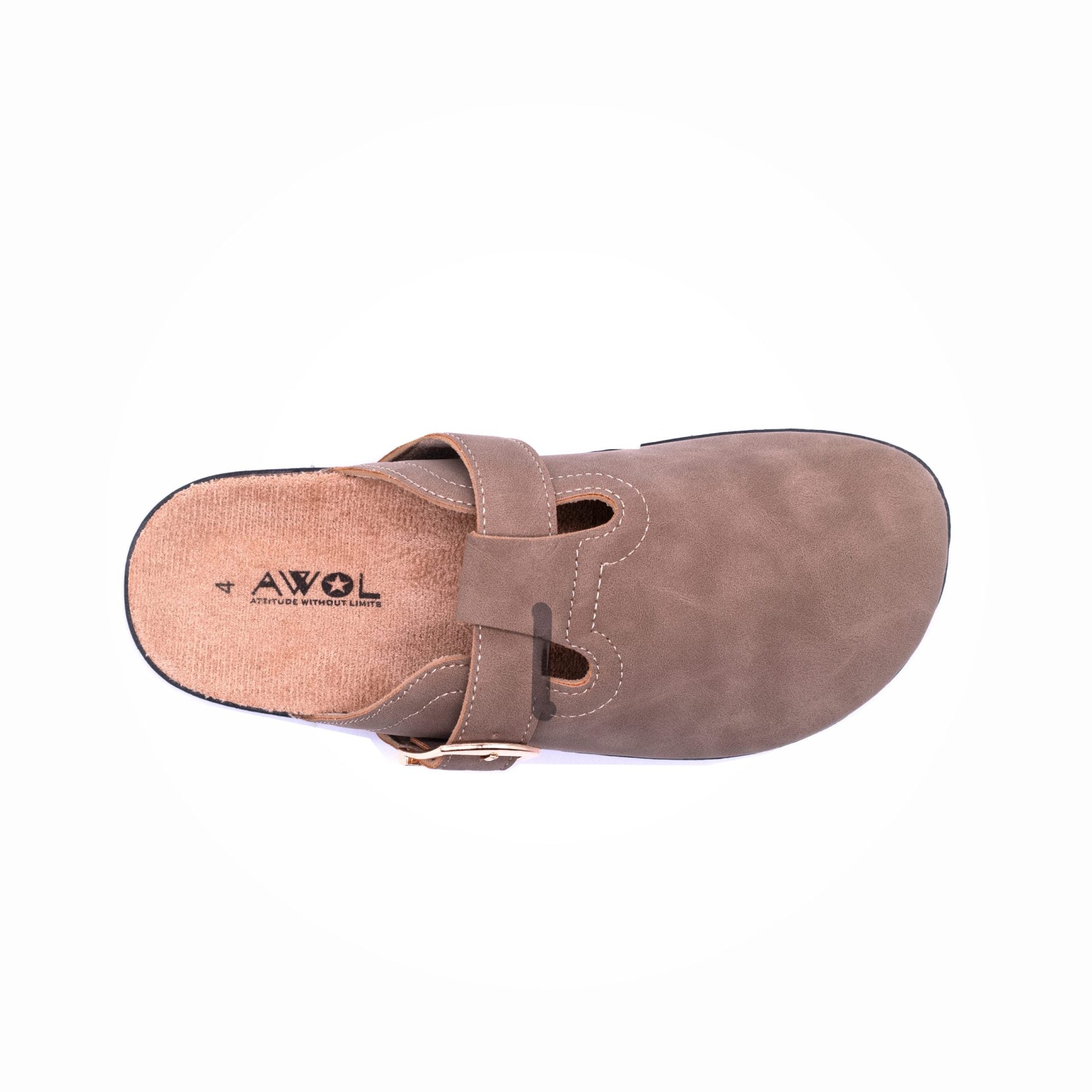 Awol Buckle Clog Taupe - Image 3