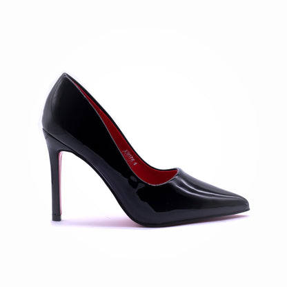 Missi Missi Patent Stiletto Red Bottom Black - Image 2