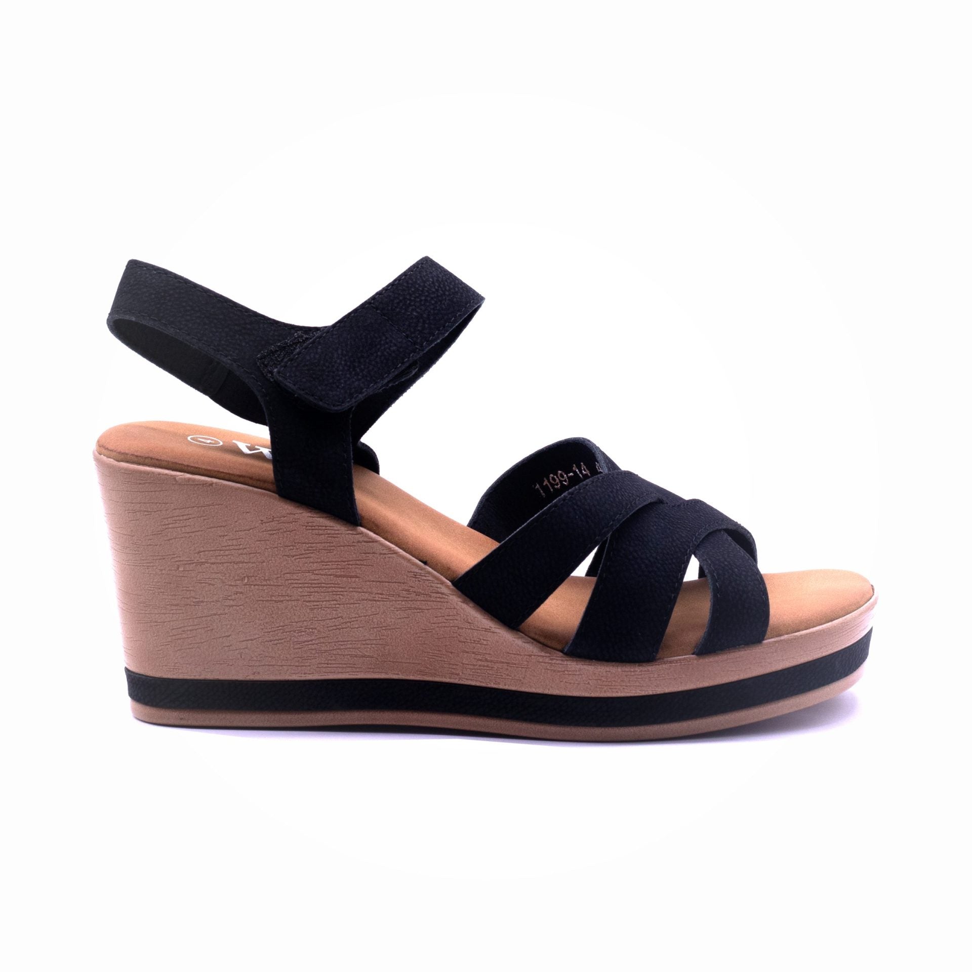 Why Comfort Velcro Wedge Black - Image 2