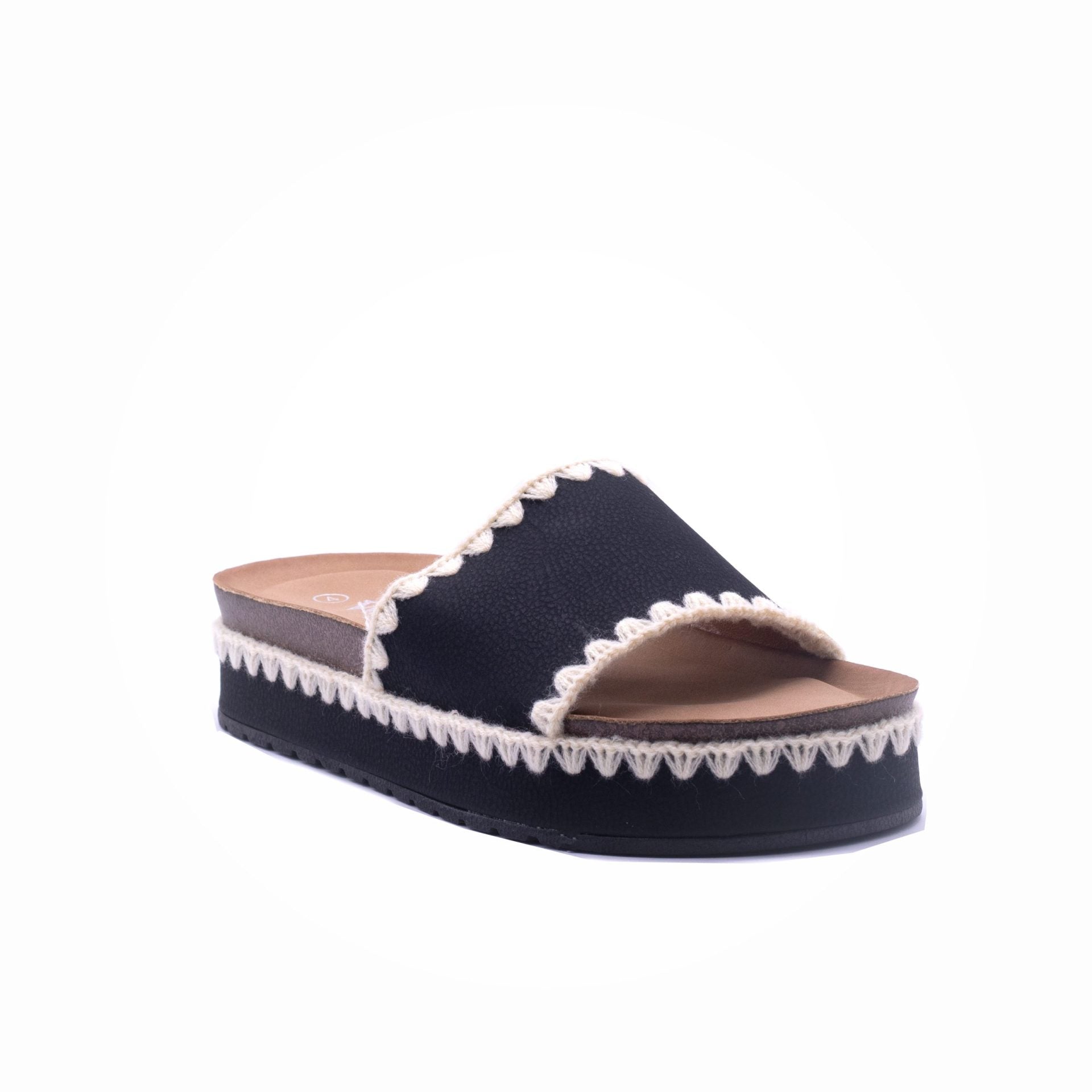 Why Crochet Platform Slide Black
