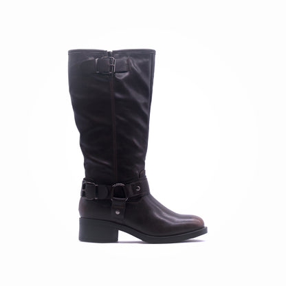 Why Mid Calf Biker Boot Brown