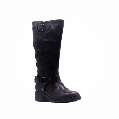 Why Mid Calf Biker Boot Brown