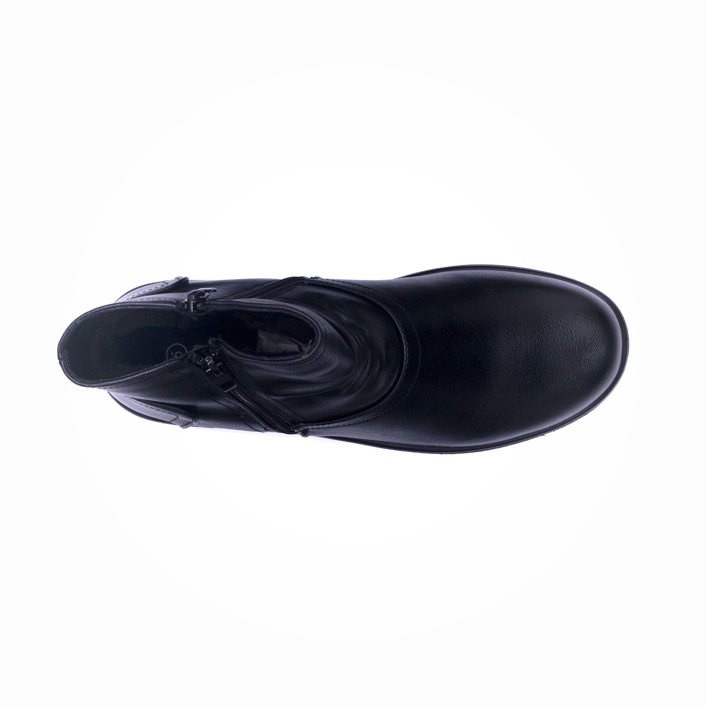 Savoy Rouched Ankle Boot Black
