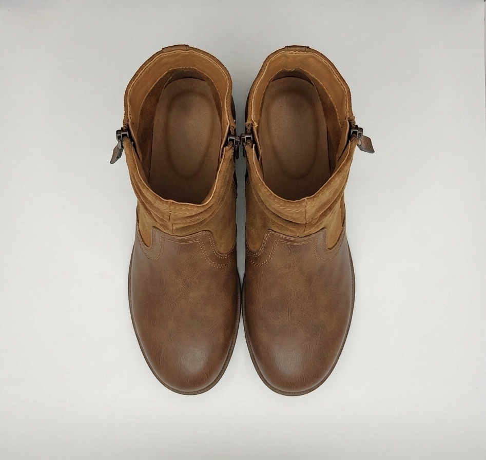 Savoy Ruched Ankle Boot Tan
